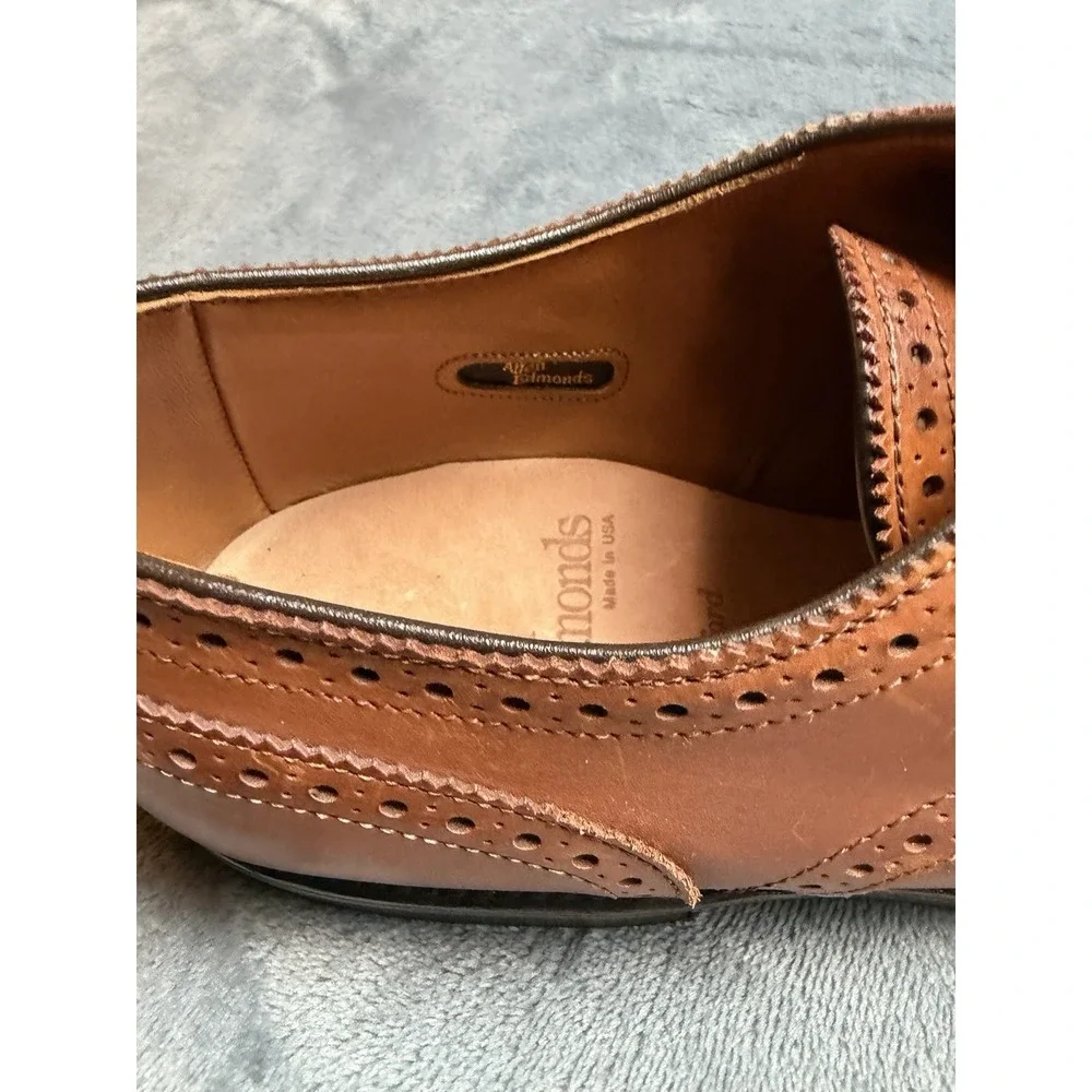 Allen Edmonds Sanford 5267 Chili Leather Brogue Cap Toe Oxfords Size 8.5 D